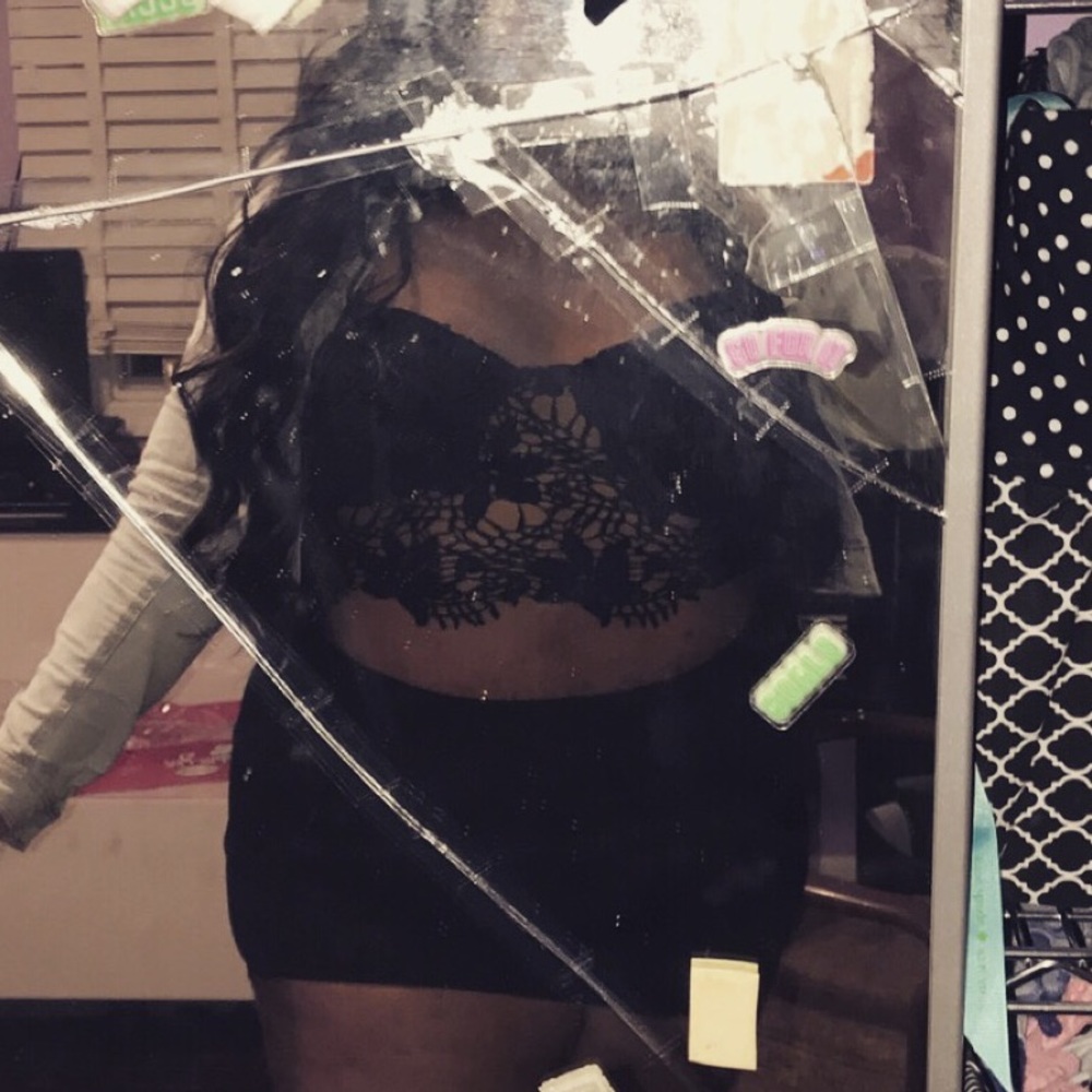 Black lace top